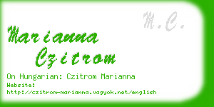 marianna czitrom business card